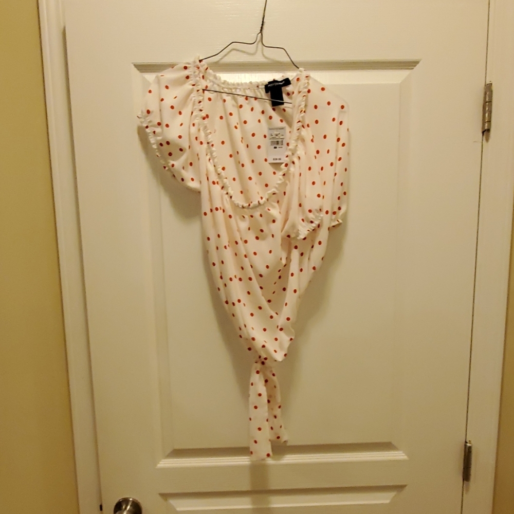 Ashley Stewart Women's Polka Dot Crop Top